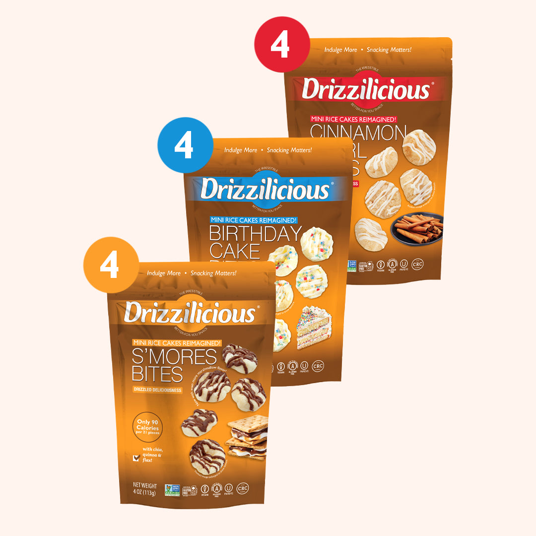 3 Flavor Variety [S'mores, Birthday, Cinnamon] 4Oz